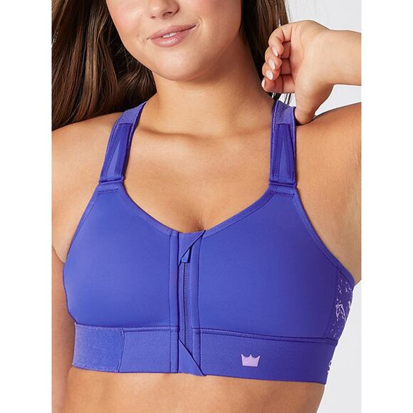 NWT SheFit Flex Medium Impact Cross Back Blue Adjustable Sports Bra 1Luxe - Picture 1 of 13